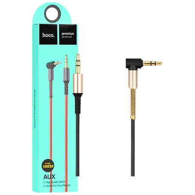 Hoco Audio kabl 3.5 mm, dužina 1.0 metar, crna - UPA02 Spring Audio AUX BK