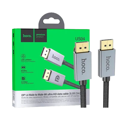 Hoco Kabl display port na display port, US04, 2 met - US04 2M, Sivi