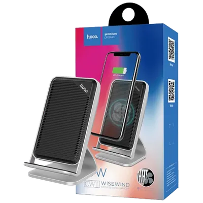 Hoco Punjač kućni, bežični, docking station, 10 W - CW11 Wisewind Wireless QC, Crni
