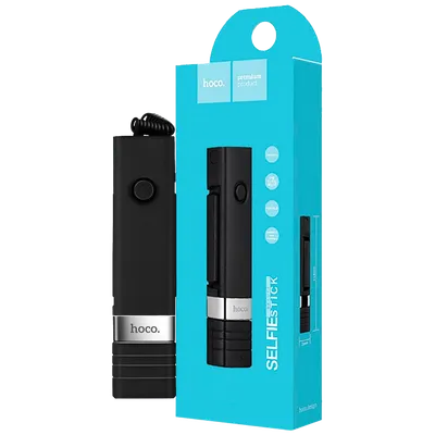 Hoco Selfie stick za smartphone, žični - K3 Beauty Selfie Stick, Crni