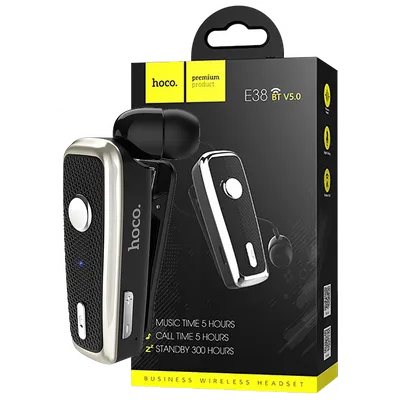 Hoco Slušalica bežična sa mikrofonom, Bluetooth, 90 mAh, 5 h E38, Crna