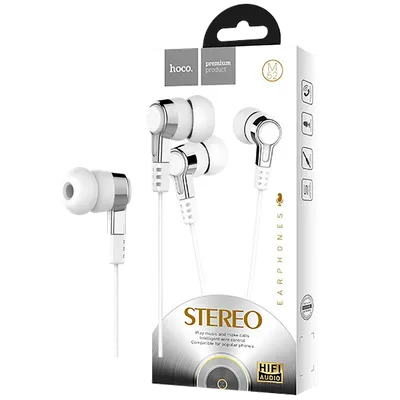 Hoco Slušalice sa mikrofonom, 3.5 mm,dužina kabela 1.2 met, M52 , Bijele