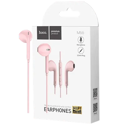 Hoco Slušalice sa mikrofonom, 3.5 mm, dužina kabela 1.2 met, M55, Roze