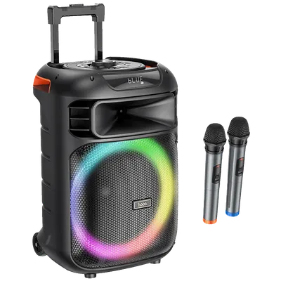 Hoco Zvučnik bežični sa 2 bežična mikrofona, Bluetooth, 60W - HA5 , Crni