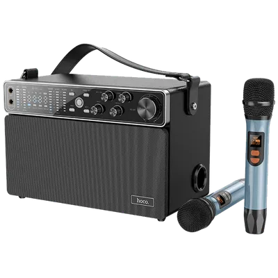 Hoco. Zvučnik bežični sa mikrofonom, Bluetooth, 60W, KARAOKE - BS50 Chanter, Crni