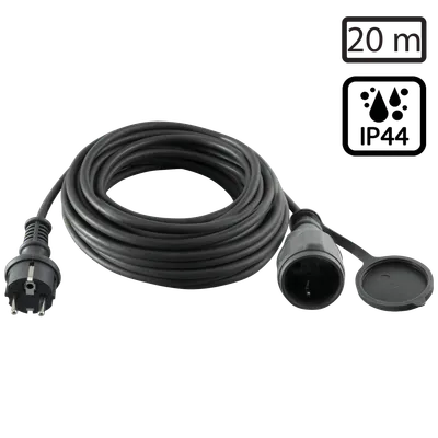 Home Produžni strujni kabl, gumirani, 1 utičnica, 20 m, H05RR-F - NV 5-20/G, Crni