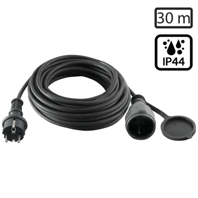 Home Produžni strujni kabl, gumirani, 1 utičnica, 30 m, H05RR-F - NV 5-30/G, Crni