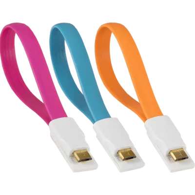 Home USB A na USB micro kabl, 2.1A, dužina 21, 5cm, flat - SA 050/M, Roze