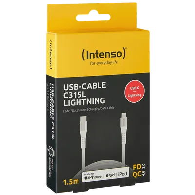 Intenso USB kabl za smartphone, USB type C to Lightning, 1.5 met. - USB-Cable C315L, Bijeli