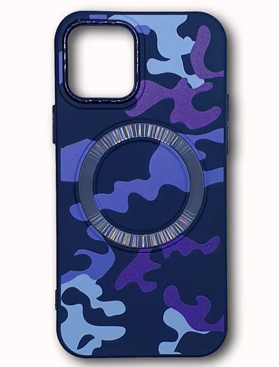 iPhone CAMO 12/12 PRO Silikon #4, Tamno Plava