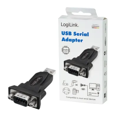 LogiLink Adapter USB 2.0 to Serial AU0002F, Crni