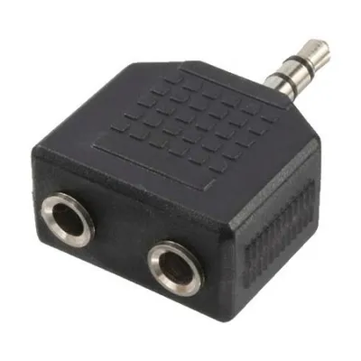 LogiLink Audio adapter 3.5mm to 2x3.5mm M/F CA1002, Crni