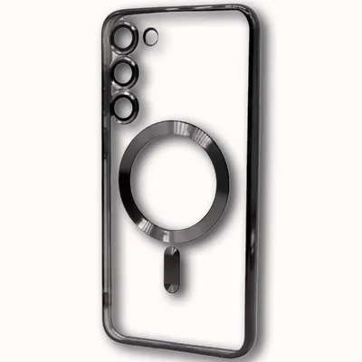 Magsafe Silikon za Samsung S23 Plus sa zaštitom kamere, Crna