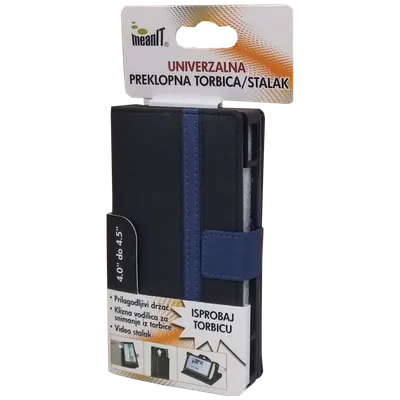 MeanIT Torbica/stalak, univerzalna, preklopna, 4-4.5" - TUS1, Crna