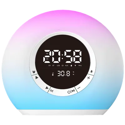 MeanIT Zvučnik bežični, Radio Alarm Sat, Bluetooth - B15, Plavo-ljubičasti