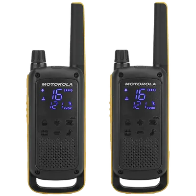 Motorola Walkie Talkie, domet 10 km, 16 kanala, vodootporno - TLKR T82 Extreme, Crni