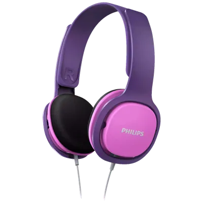 Philips Slušalice za djecu, 3.5mm, dužina kabla 1.2 met, max. 85 dB - SHK2000PK/00, Ljubičaste