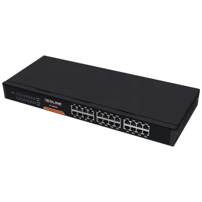 REDLINE 24-portni mrežni switch, 10/100/1000Mbps - RL-S2024G, Crni