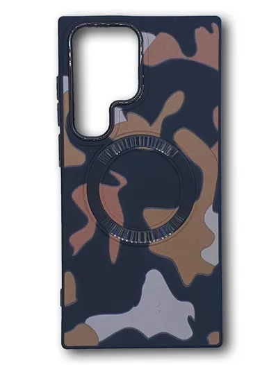 Silikonska maska za Samsung S23 Ultra, Camo, Zelena/Smeđa