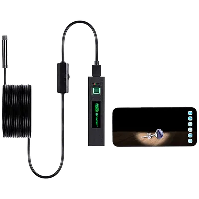 Tracer Kamera, endoskopska, LED, WiFi, vodootporna - HARDWIRE 5M 8MM LED WIFI, Crna