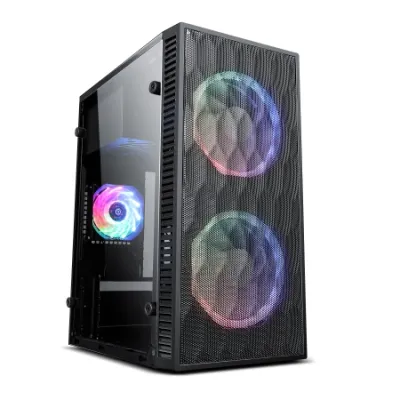 UBIT Kućište UB-N16 + 2 RGB hladnjaka, Crno
