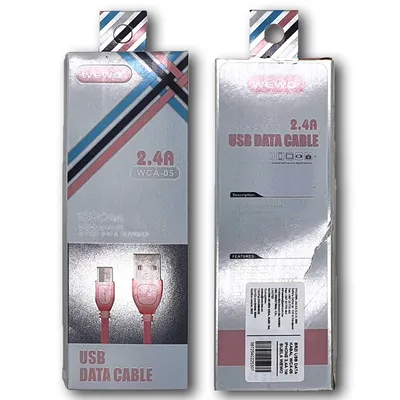 Wewo Brzi USB data kabl wca-05 2.4a 1m, Sivi
