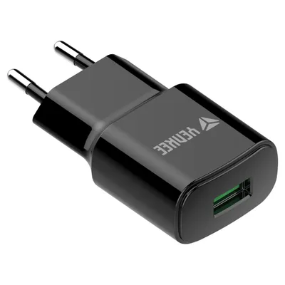 Yenkee Punjač za Mobitel brzi 3.0 YAC 2023 BK, Crni