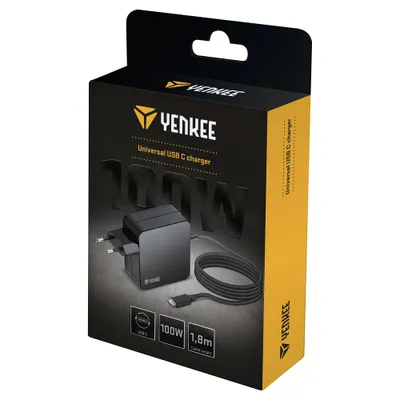 Yenkee Univerzalni USB C punjač Yau C100, Crni