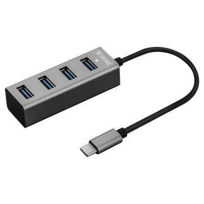 Yenkee USB Hub 4x USB 3.0 Aluminijum JHB4300 , Sivi