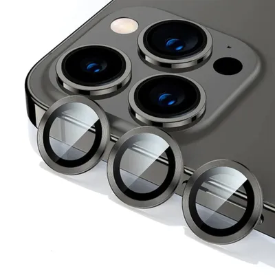 Zaštitno staklo za kameru za iPhone 14-14 max, Crno