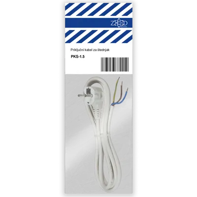 ZED electronic Priključni kabl za štednjak 1, 5 metar - PKS-1.5, Bijeli
