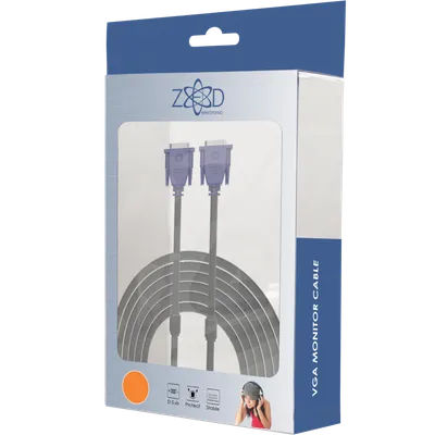 ZED electronic VGA (monitor) kabl, dužina 10 metara - MC/10, Crni