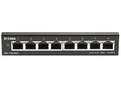 D LINK DGS-1100-08PV2 Prekidač, PoE, web kontrola, crni