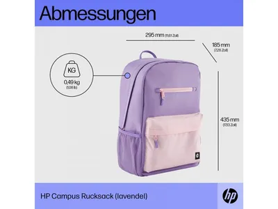 HP 7J597AA ruksak za laptop, 15,6" Campus, boja lavande