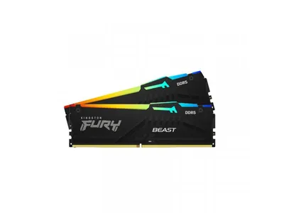 KINGSTON DIMM DDR5 RAM memorija, 16GB (komplet od 2x8GB) 6000MT/s KF560C36BBEAK2-16 FURY Beast RGB EXPO