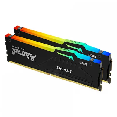 Kingston RAM Memory Fury Beast DIMM DDR5 64GB (2x32GB kit) 5600MT/s KF556C40BBAK2-64 RGB