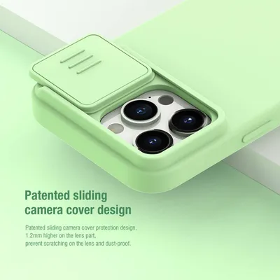 NILLKIN CamShield Silky navlaka za telefon za iPhone 15 Pro mint