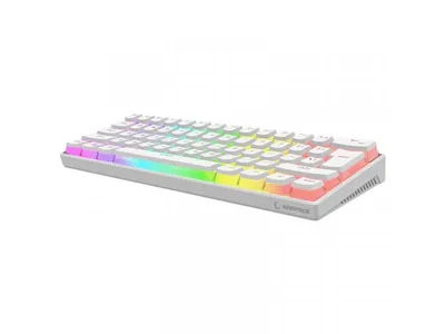 RAMPAGE RADIANT K11 Gaming tastatura, Plavi prekidač, USB, 1,5m, US, Bijela