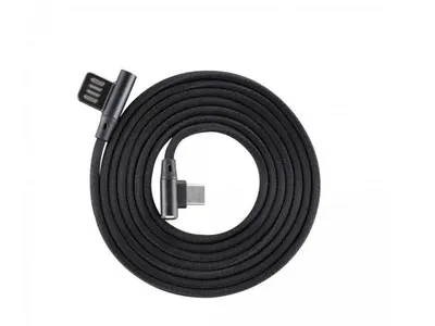 S BOX kabel USB A - Tip C 90, 1,5 m, crni