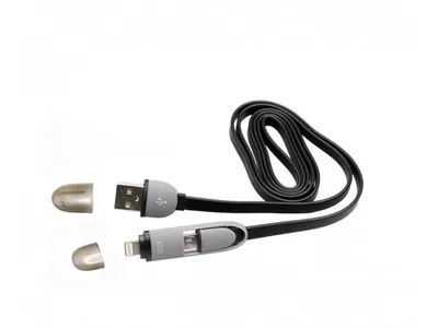 S BOX Micro USB kabel + Lightning adapter 2u1, 1m, bijeli