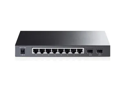TP LINK T1500G-10PS pametni prekidač, EtStream, 8-portni gigabitni, PoE crni