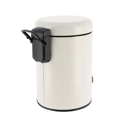 TENDANCE Kanta za smeće s pedalom 3 L MEKO ZATVARANJE 17X23X25,5 cm metalna bijela