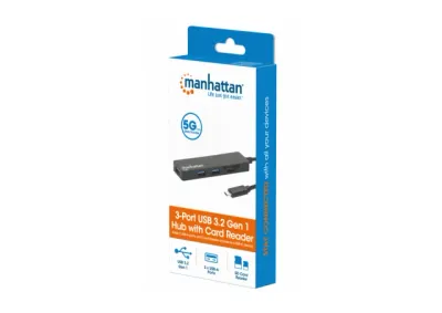 MAMHATTAN USB-C HUB 3 porta 164948 3.2 G1/5Gbps/CR/Crna