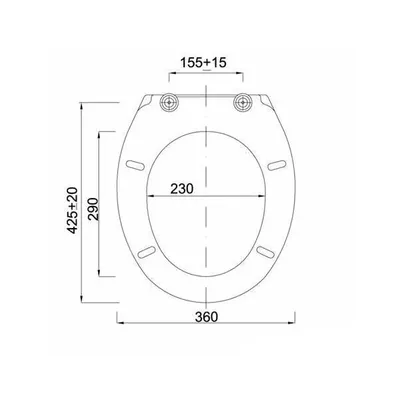 Styron WC daska Duna STY-550,Soft Close, Bijela
