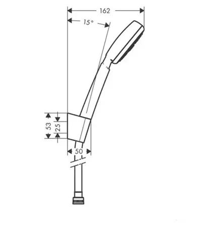 Hansgrohe Tuš ručka Crometta 100 26665400, Hrom