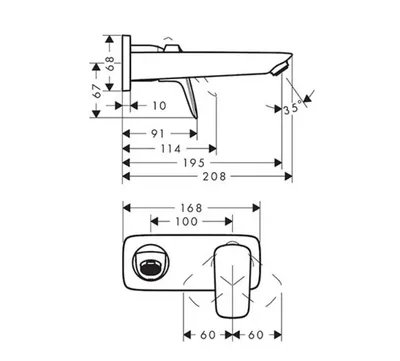 Hansgrohe Baterija za umivaonik Logis 71220000, Hrom