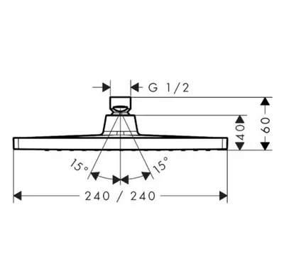 Hansgrohe Tuš Crometta E240 26726000, Hrom