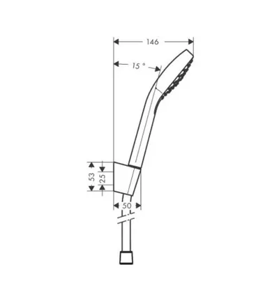 Hansgrohe Tuš ručka Croma 26420400, 125cm, Hrom