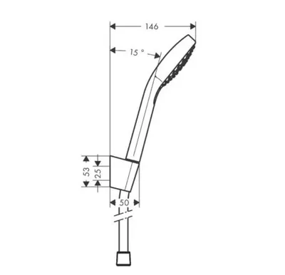 Hansgrohe Tuš ručka sa crijevom i porterom Vario 26421400, Hrom