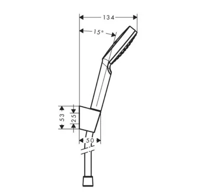 Hansgrohe Tuš ručka sa crijevom i porterom 26690400, Hrom